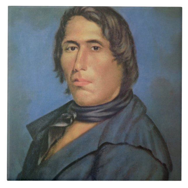 Azulejo De Cerâmica Tecumseh (1768-1813) (óleo em canvas) (Frente)