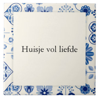 Azulejo De Cerâmica tegeltje 15x15 - huisje vol liefde