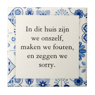 Azulejo De Cerâmica tekst op tegel In dit huis zijn we onszelf 