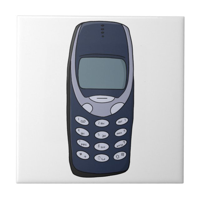 Azulejo De Cerâmica Telefone celular Vintage (Frente)