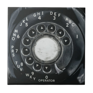 Azulejo De Cerâmica Telefone giratório do vintage