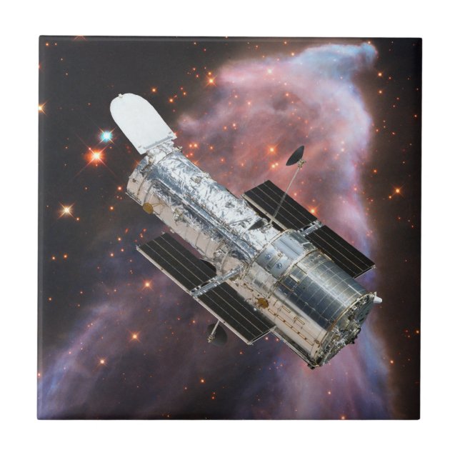 Azulejo De Cerâmica Telescópio espacial Hubble (Frente)