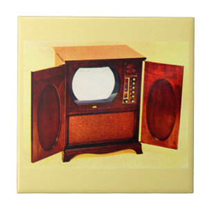 Azulejo De Cerâmica televisor número 1 de cerca de 1950