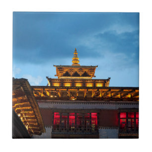 Azulejo De Cerâmica Telhado Dzong Budista