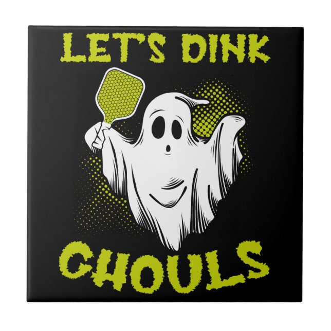 Azulejo De Cerâmica Tema de Pickleball Halloween Costume Pickleball Lo (Frente)