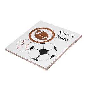Azulejo De Cerâmica Tema Esportivo - Nome