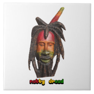Azulejo De Cerâmica Temor Natty Rastaman com Dreadlocks