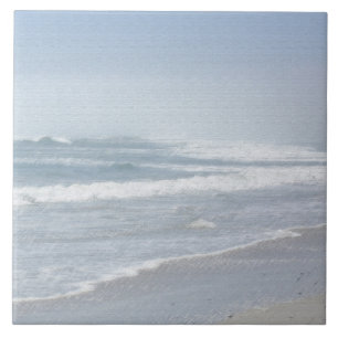 Azulejo De Cerâmica Tempestade Natureza no Oceano Marítimo Estilizado