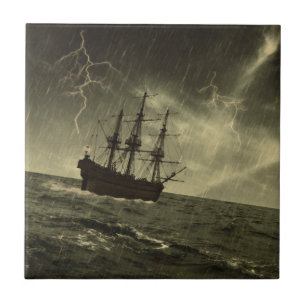 Azulejo De Cerâmica Tempestade no mar