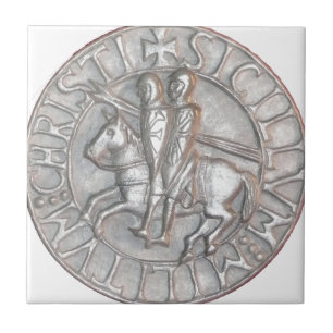 AZULEJO DE CERÂMICA TEMPLAR KNIGHTS O EMBLEMA