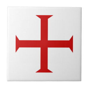 Azulejo De Cerâmica templar tricota vermelho malta teutonic hospitall