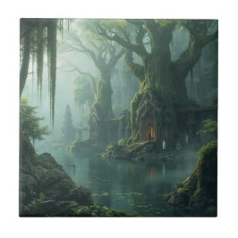 Azulejo De Cerâmica Temple of Moss and Mist
