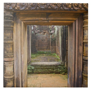 Azulejo De Cerâmica Templo Banteay Srei, Angkor, Província de Siem Rea
