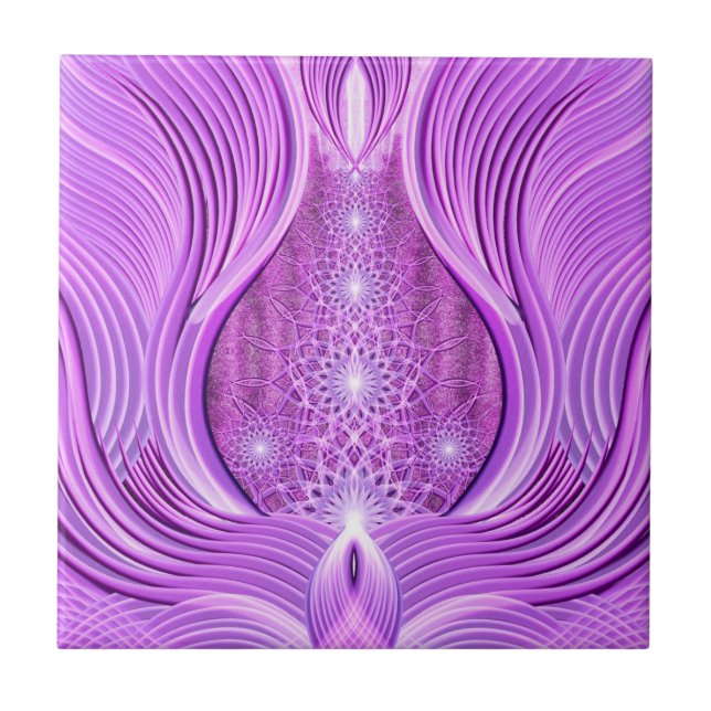 Azulejo De Cerâmica Templo da luz violeta (Frente)
