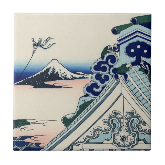 Azulejo De Cerâmica Templo de Asakusa Honganji na capital oriental (Frente)