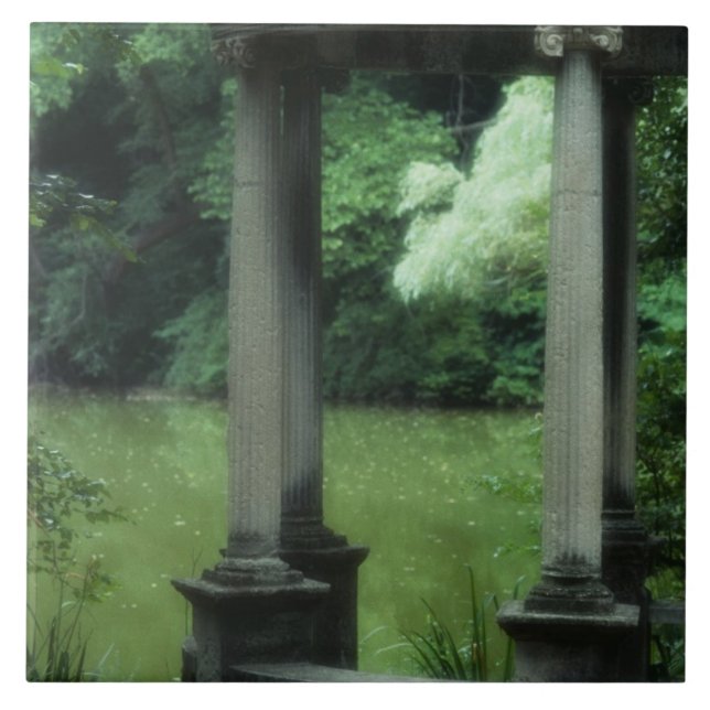 Azulejo De Cerâmica Templo do amor nos jardins velhos de Westbury (Frente)