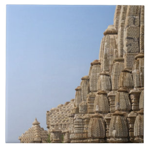Azulejo De Cerâmica Templo Jainista no Forte de Chittorgarh, Índia