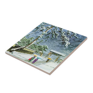 Azulejo De Cerâmica Templo japonês oriental legal de Honmonji da