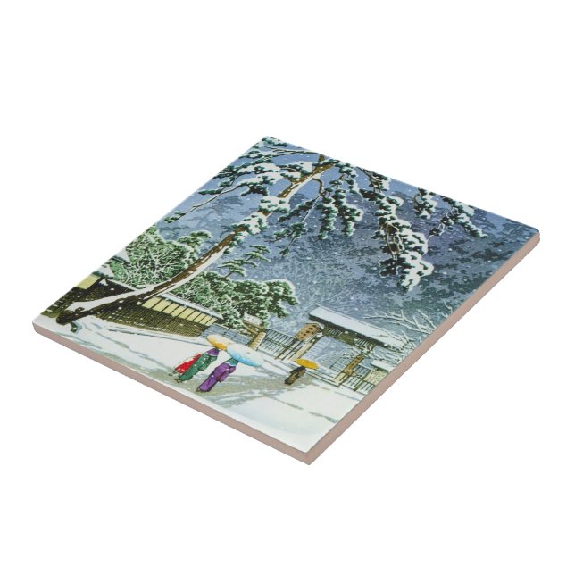 Azulejo De Cerâmica Templo japonês oriental legal de Honmonji da (Lateral)