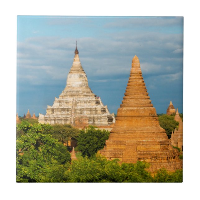 Azulejo De Cerâmica Templos e Pagodes Antigos | Bagan (Frente)