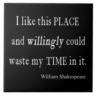 Azulejo De Cerâmica Tempo disposta Waste estas citações de Shakespea