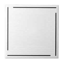 Azulejo De Cerâmica Tendência Geométrica Mínima Preta e Branca