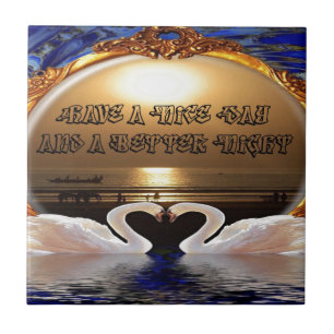 Azulejo De Cerâmica Tenha um belo dia e uma boa noite.