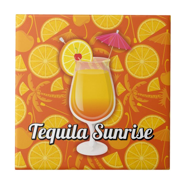 Azulejo De Cerâmica Tequila sunrise (Frente)
