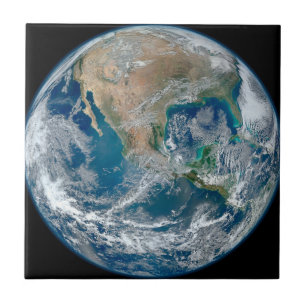 Azulejo De Cerâmica Terra De cheio Mostrando A América Do Norte E O Mé