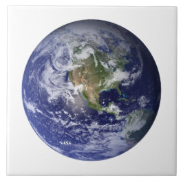 Azulejo De Cerâmica Terra do Espaço, Marble Azul pela NASA