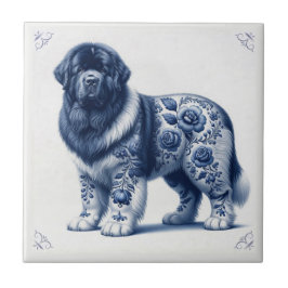 Azulejo De Cerâmica Terra Nova Landseer Newfoundland