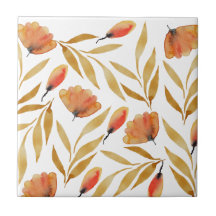 Terracota Floral Amarelo Mostarda