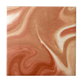 Azulejo De Cerâmica Terracotta Marble Abstract Fluid Pattern