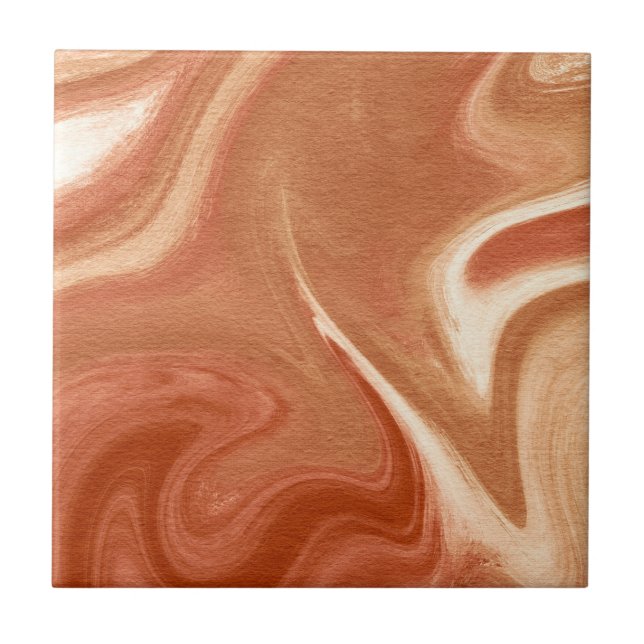Azulejo De Cerâmica Terracotta Marble Abstract Fluid Pattern (Frente)