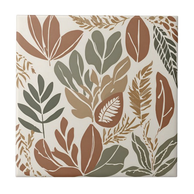 Azulejo De Cerâmica Terracotta Wildflower Rustic Boho Decor (Frente)