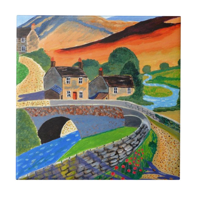 Azulejo De Cerâmica Terras Altas da Escócia 3 (Frente)