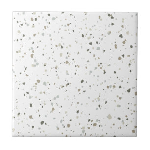 Azulejo De Cerâmica Terrazo Branco Cinza Moderno Marrom