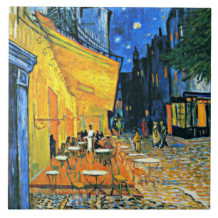 Azulejo De Cerâmica Térrea do Café por Vincent van Gogh,