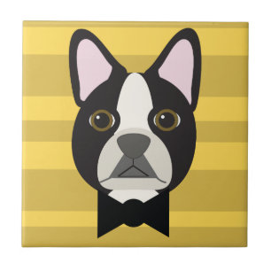 Azulejo De Cerâmica Terrier de Boston