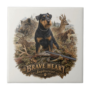 Azulejo De Cerâmica Terrier de Caça Alemão
