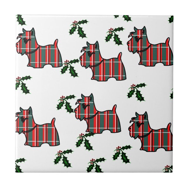 AZULEJO DE CERÂMICA  TERRIER ESCOCÊS (Frente)