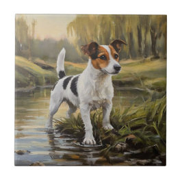Azulejo De Cerâmica Terrier Jack Russell