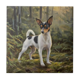 Azulejo De Cerâmica Terrier Raposa Brinquedo