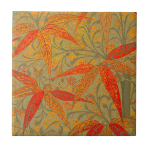 Azulejo De Cerâmica Terthy Bamboo Art Impressão Orange