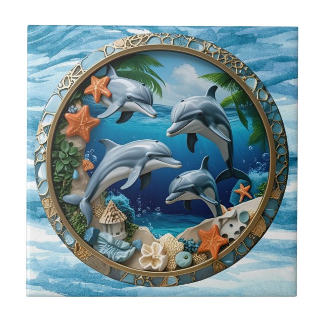 Azulejo De Cerâmica Tesouros da Maré (Frente)