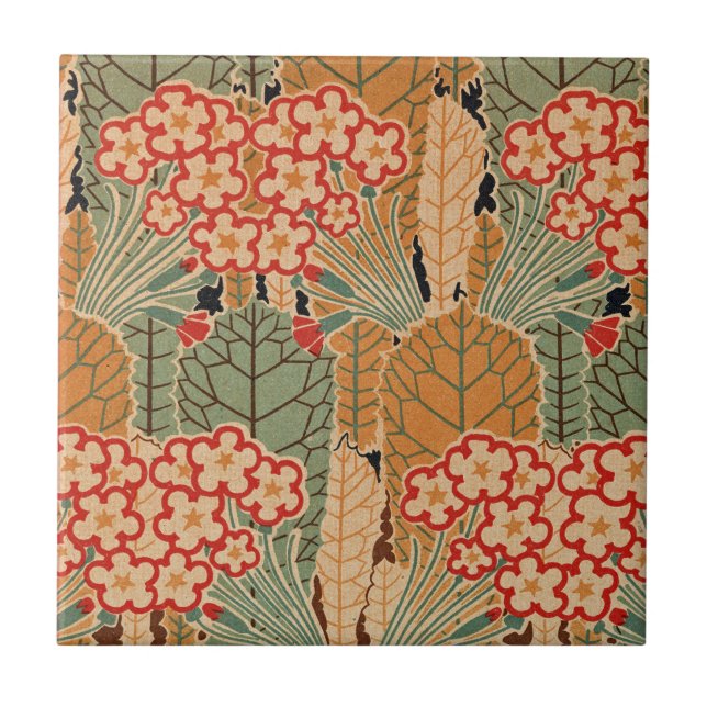 Azulejo De Cerâmica Teste padrão #1 de Nouveau da arte em Emporio (Frente)