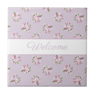 Azulejo De Cerâmica teste padrão bonito floral retro