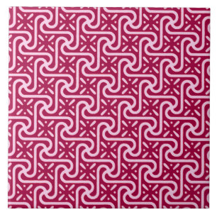 Azulejo De Cerâmica Teste padrão, Borgonha e rosa egípcios do azulej