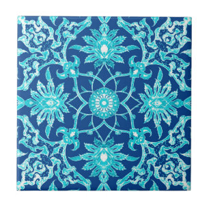 Azulejo De Cerâmica Teste padrão chinês de Nouveau da arte - turques