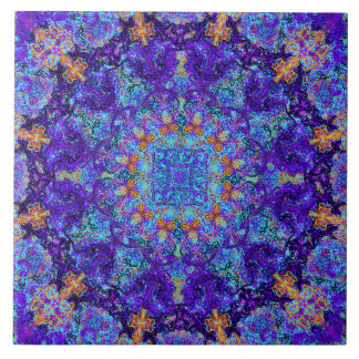 Azulejo De Cerâmica Teste padrão colorido romântico marroquino da
